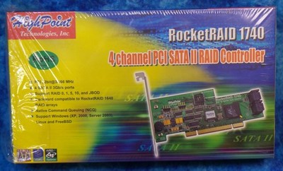 HIGHPOINT RocketRAID 1740 4-Channel PCI SATA II RAID Controller  - Brand NEW