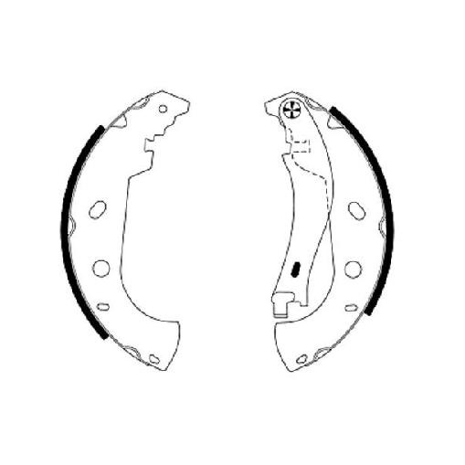 2X Bremsbackensatz Hinten FüR Fiat Multipla 186 1.6 1.9 99 Bis 10 Textar Teil-image