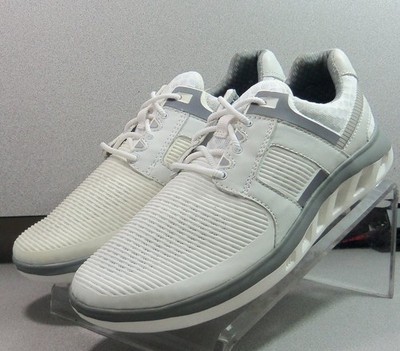 253778 SD50 ACTIVATE MEN SHOE SIZE 8.5 M WHITE LEATHER LACE UP JOHNSTON & MURPHY