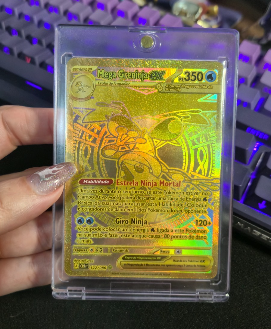 Pokemon TCG Mega Greninja ex 122/086 Gold Hyper Rare Chaos Rising