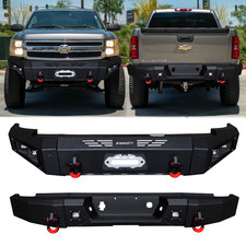 Vijay For 2007-2013 Chevy Silverado 1500 Frontrear Bumpers Wwinch Plate Light