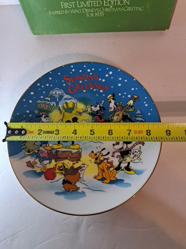 Walt Disney 1985 Christmas Greeting Collector Plate Vintage Limited Edition - Picture 3 of 7