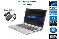 HP EliteBook 8470p Laptop Fast  i5 8GB Ram 120GB SSD HDMI Windows 11 Pro Laptop
