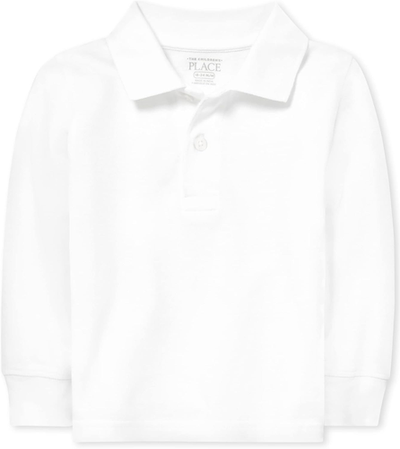 Baby Boys Long Sleeve Pique Polo - Picture 4 of 12
