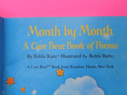 Month By Month Care Bear Book of Poems Paperback Book 1984 Random House Vintage - Imagen 7 de 20