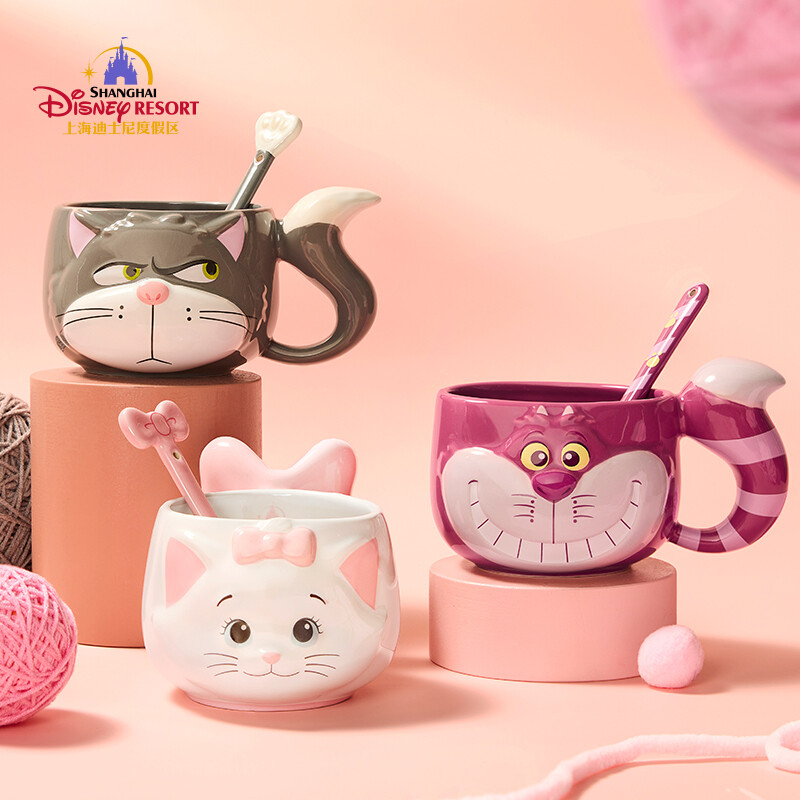 Disney 2024 Marie Cat/Lucifer Cat/cheshire cat ceramic mug