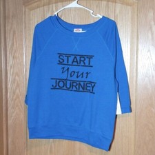 NWT Pink Lotus blue Start Your Journey sweatshirt size S