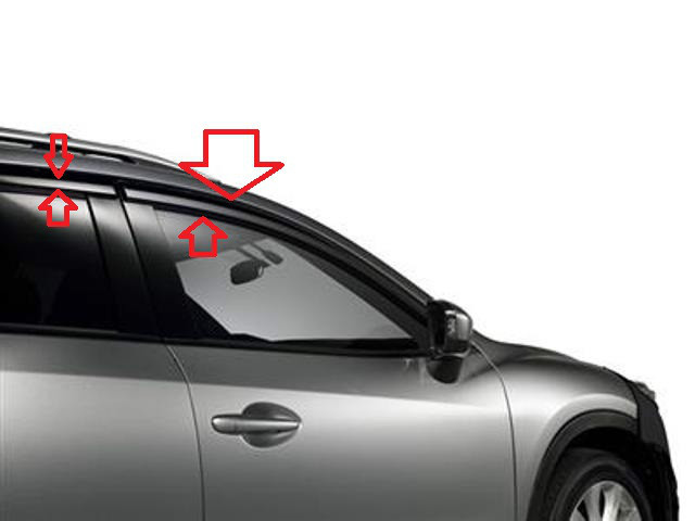 Mazda CX-5 Side Windows Deflectors (set of 4) 2013 2014 2015 2016