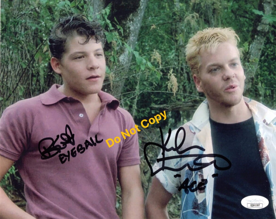 KIEFER SUTHERLAND & BRADLEY GREGG signed 8x10 Photo STAND BY ME Eyeball