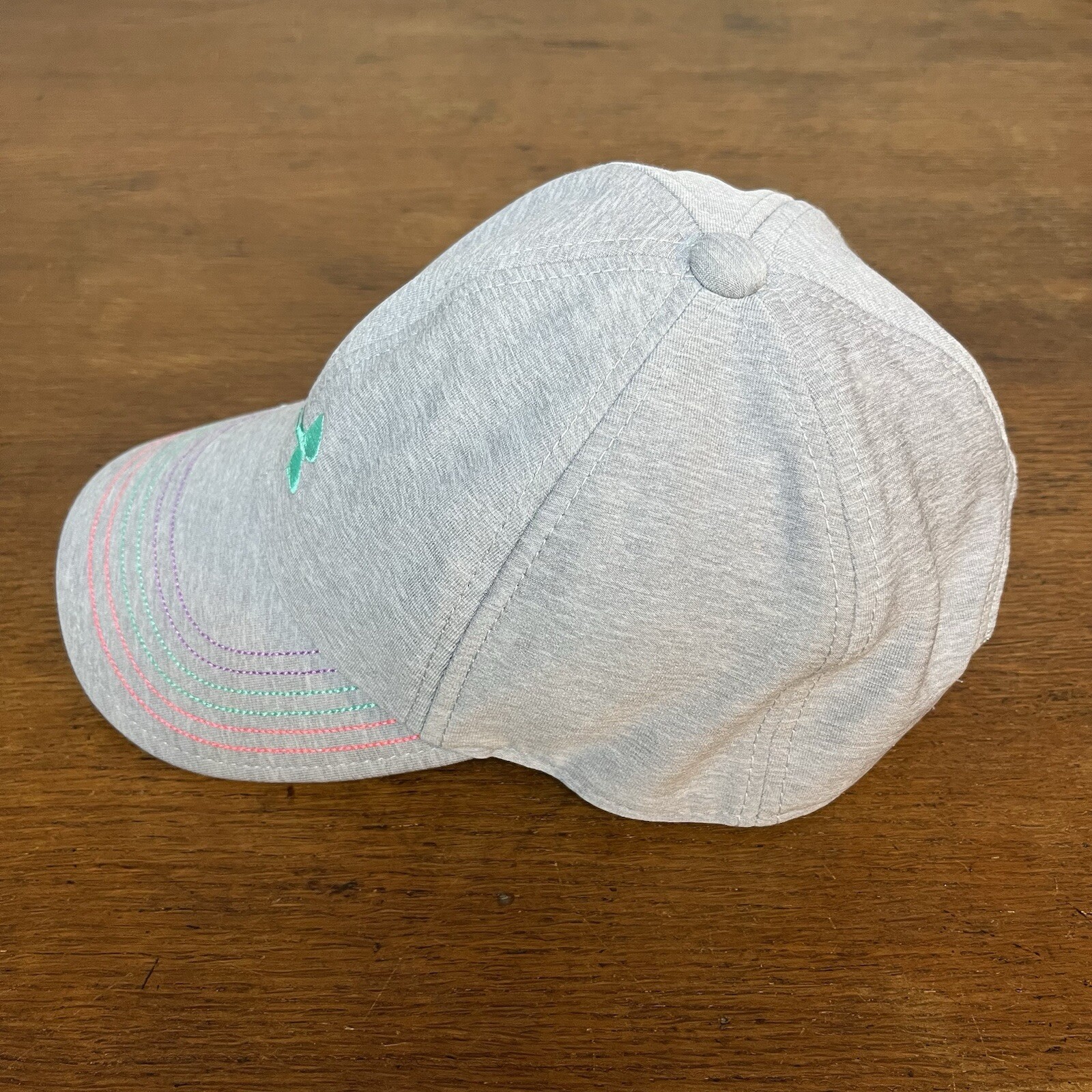 Under Armour Hat Cap Gray Polyester Strapback One… - image 2