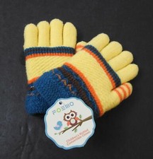 NWT Multi Color Fair Isle Children Knitted Gloves Fleece Lined Size 2-5 Yrs Y10