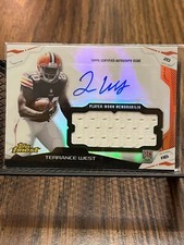 TERRANCE WEST 2014 TOPPS BROWNS ROOKIE DUAL AUTOGRAPH JERSEY PATCH RELIC TOWSON!