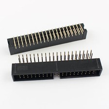 100Pcs 2.54mm 2x20 Pin 40 Pin Right Angle Male Shrouded IDC Box Header Connector