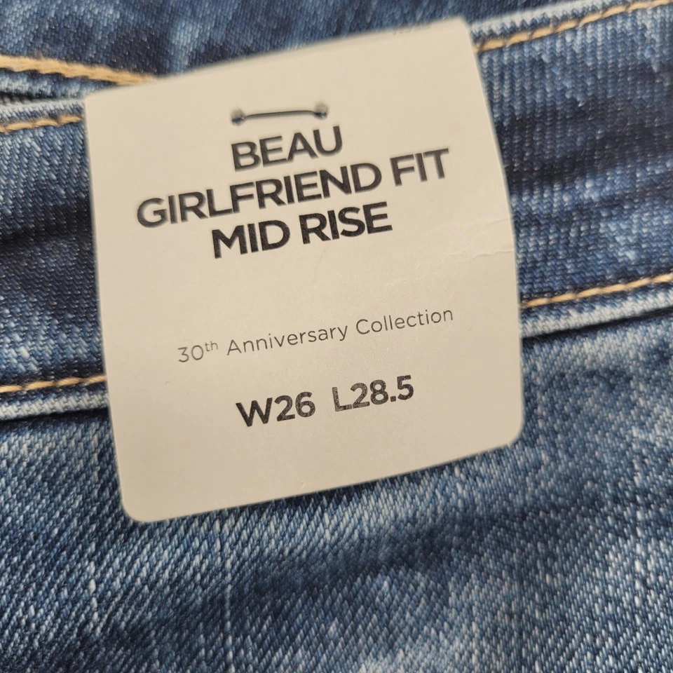 Pantalones de mezclilla para mujer Silver Jeans Co Beau tiro medio pierna ajustada azul talla 26 Foto 3 de 4