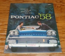 Original 1958 Pontiac Full Line Deluxe Sales Brochure 58 Bonneville Chieftain