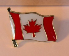 Quality Canadian Flag Lapel Hat Pin Canada Red Leaf White Tie Tack Pinback
