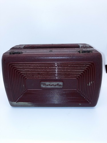 Vintage Motorola Portable Tube Radio 1948 Model 5A7A Parts or Restoration Only - 第 1/9 張圖片