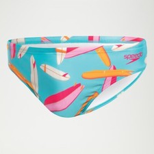 New Speedo Men's Melbourne Escape 2" Swim Race Brief Blue 38" 2000059