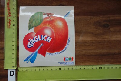 Alter Aufkleber Obst Äpfel aus deutschen Landen CMA