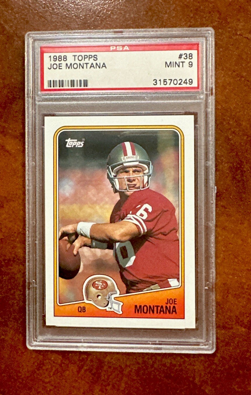1988 Topps Joe Montana #38 PSA 9 Mint HOF San Francisco 49ers