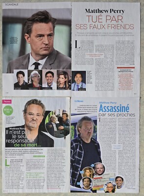 MATTHEW PERRY FRIENDS Presse Lot Clippings Pack Sammlung Zeitschriften Seiten 
