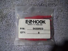 Brand New Lot of 8 E-Z-HOOK 9430RED