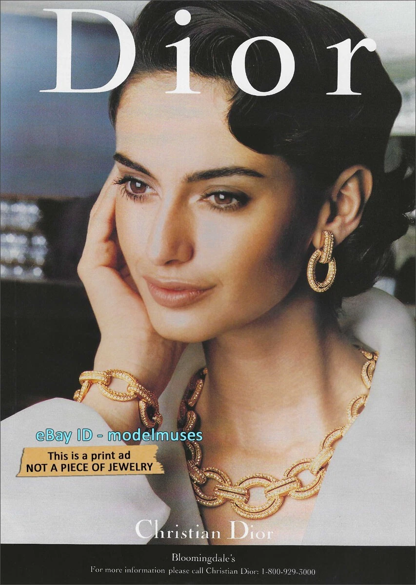 Bijoux vintage DIOR 1 page magazine IMPRIMÉ ANNONCE printemps 1996 NURI SOLE