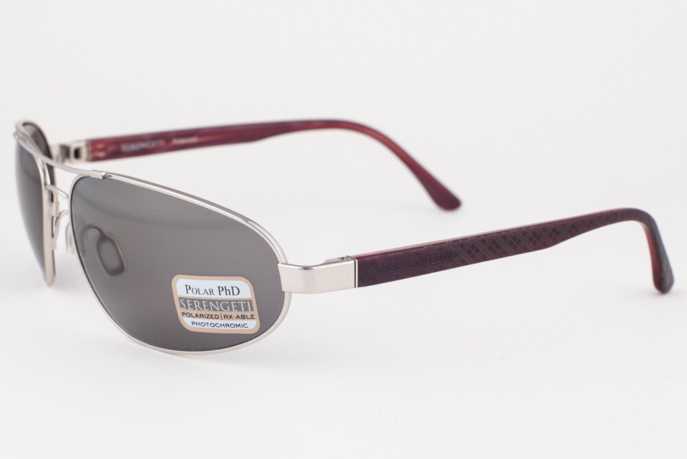 Serengeti MONZA Shiny Silver Polarized Phd CPG Sunglasses 7791