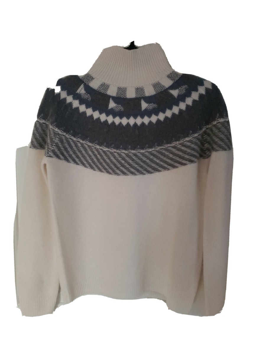 NWT MAGASCHONI 100% Cashmere Fair Isle Sweater Sz S | eBay