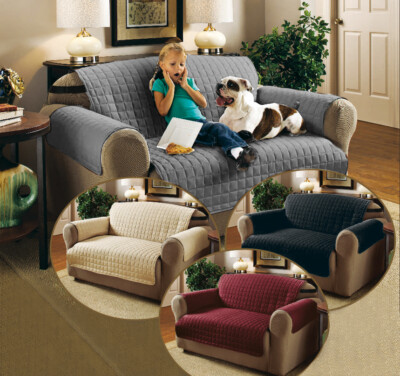 MIA Quilted Sofa Slipcover - Non-Waterproof Dog Protector For 1/2/3 Seater Couches 6 thumbnail image