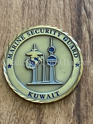 E34 Kuwait Marine Security Guard Detachment U.S. Embassy Challenge Coin