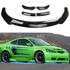 For Acura Rsx Dc5 02-06 Front Bumper Lip Spoiler Splitter Body Kit Glossy Black