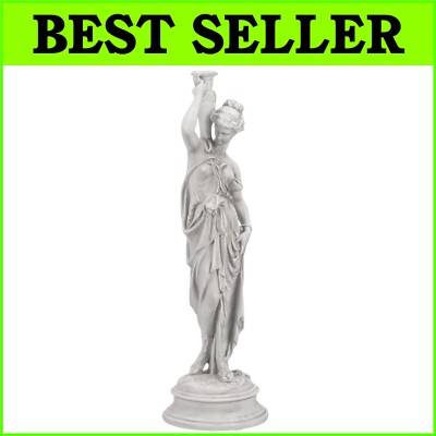 Elegant 22-Inch Dione Greek Water Maiden Statue - Perfect for Indoor or Outdoor