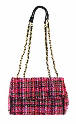 GUESS Kimi Convertible Crossbody Flap Bag Umhängetasche Fuchsia Multi Violett