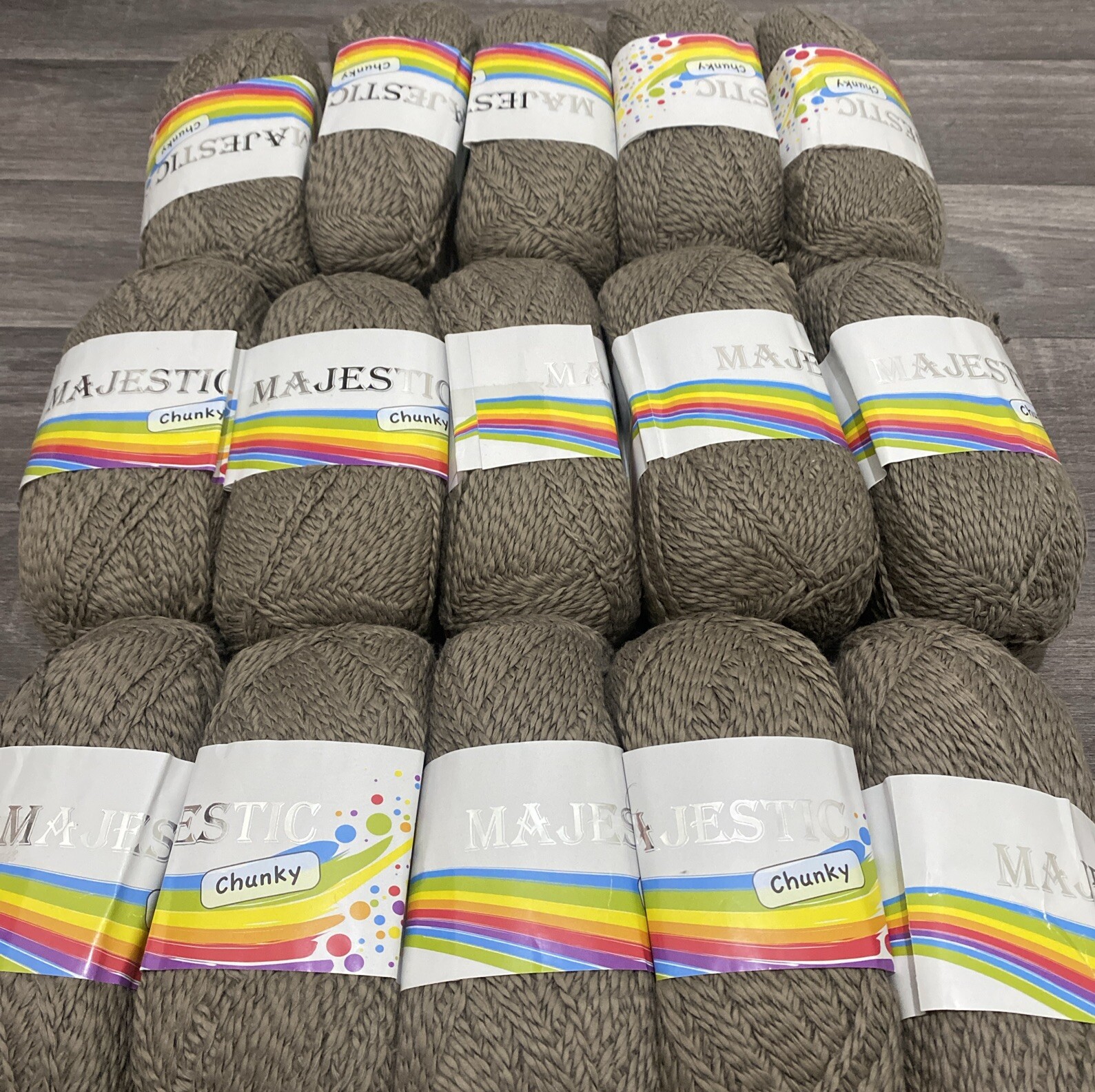 Majestic Knitting Crochet Yarn pack 15balls x 100g Khaki . eBay
