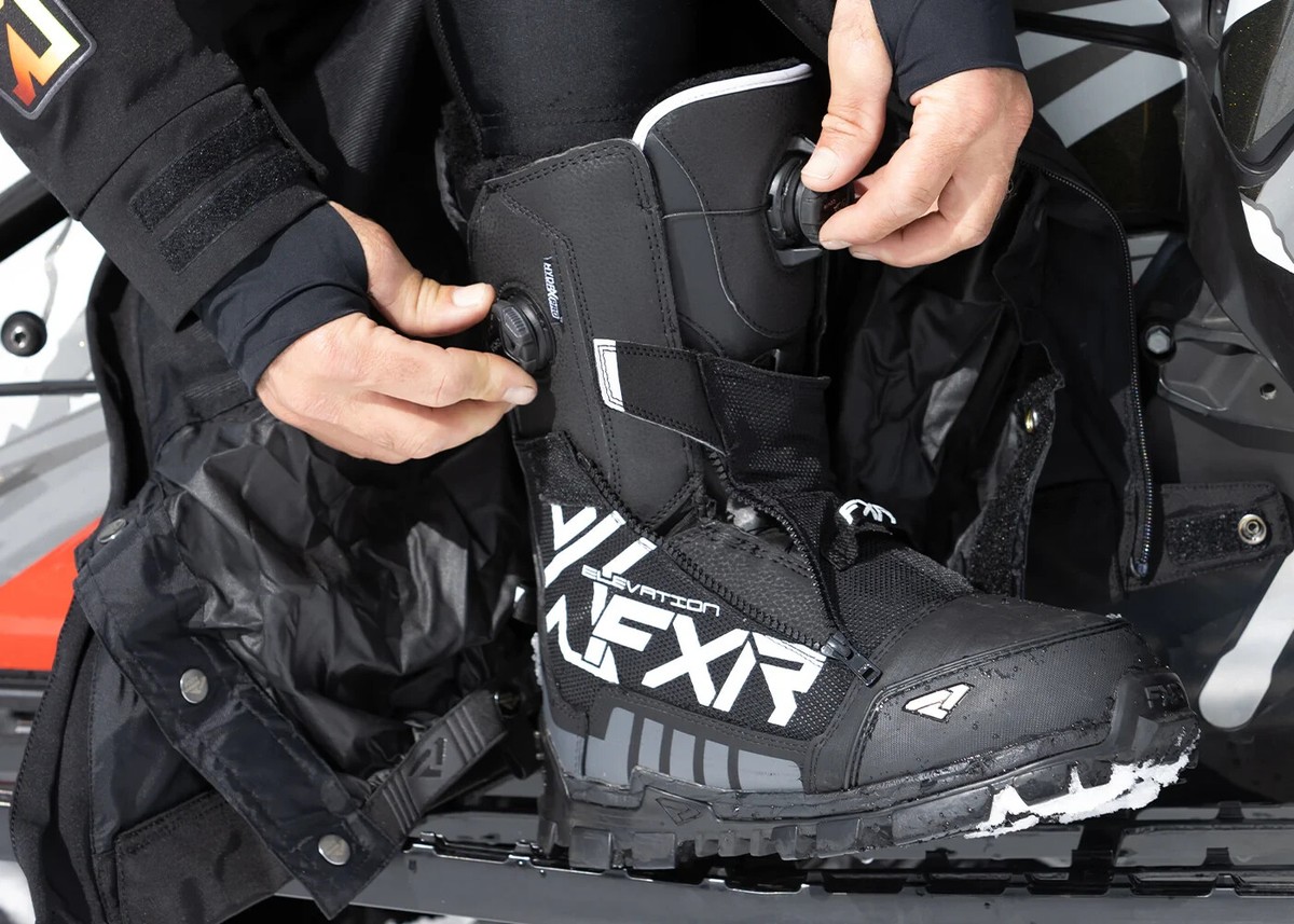 SALE - FXR ELEVATION DUAL BOA SNOWMOBILE BOOTS, BLACK, MENS SIZE