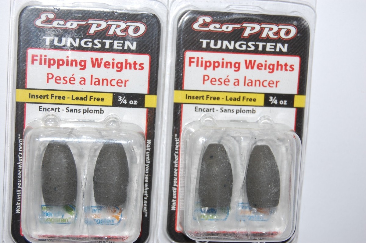 packs eco pro tungsten 3/4oz flipping weights green pumpkin