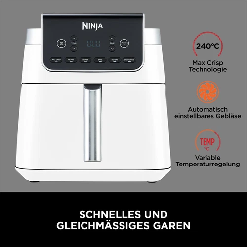 Ninja AF180EUWH Max Pro Heißluftfritteuse Fritteuse Frittiergerät 6,2L 2000W - Bild 8 von 10