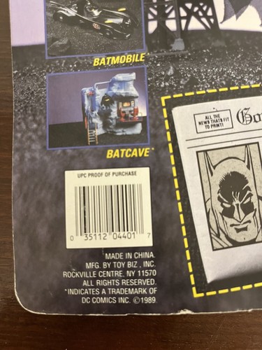 Modellino vintage 1989 BATMAN Bat-Rope Michael Keaton di Toy Biz - Foto 6 di 6