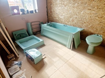 Vintage Blue Bathroom Suite | eBay