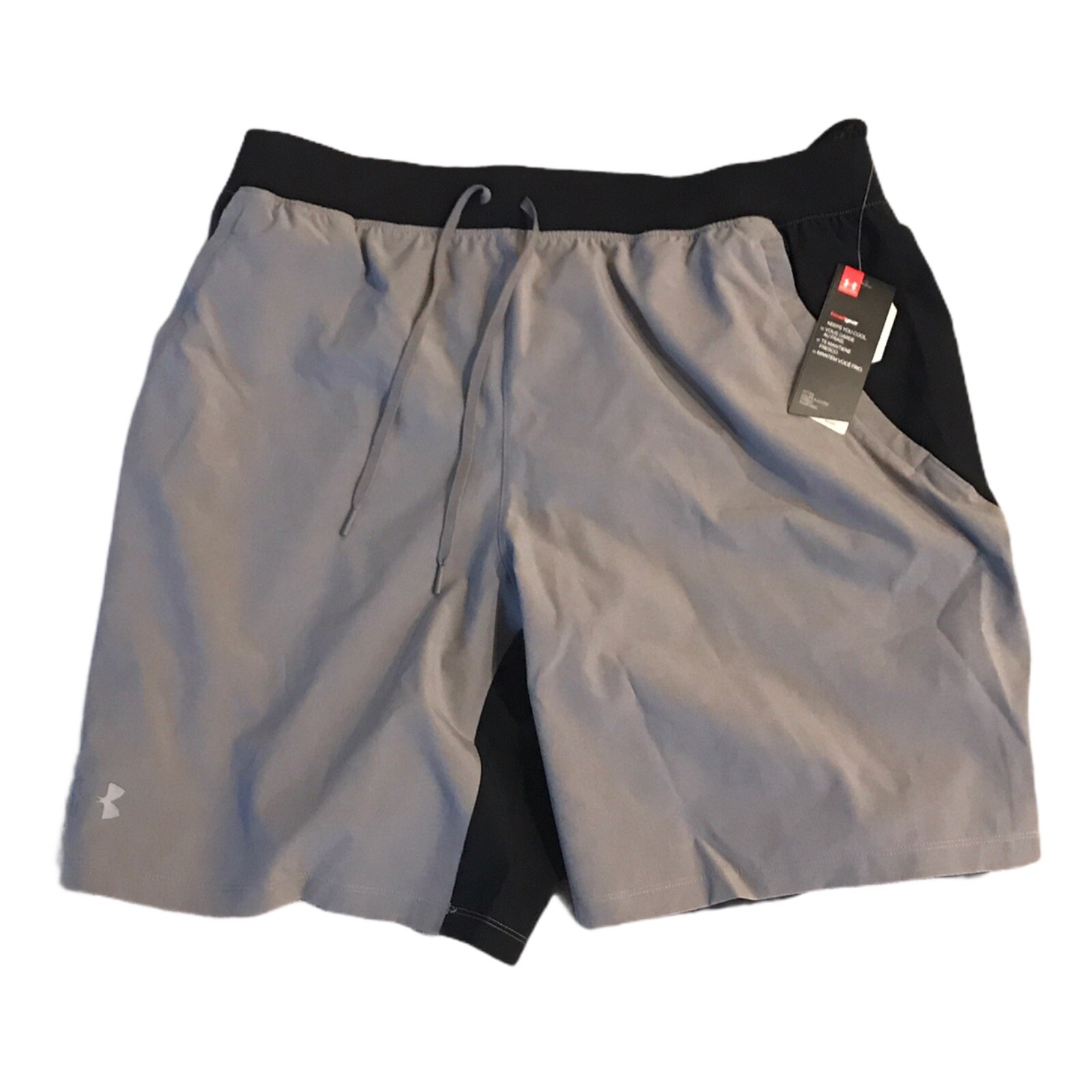 Мужские шорты для бега Under Armour SpeedPocket 9 на подкладке 1351191-388 Черныйсерый 6790₽