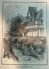 1886 Coventry Priory Row Ford's Hospital Little Butcher Row Whitefriar's Gate