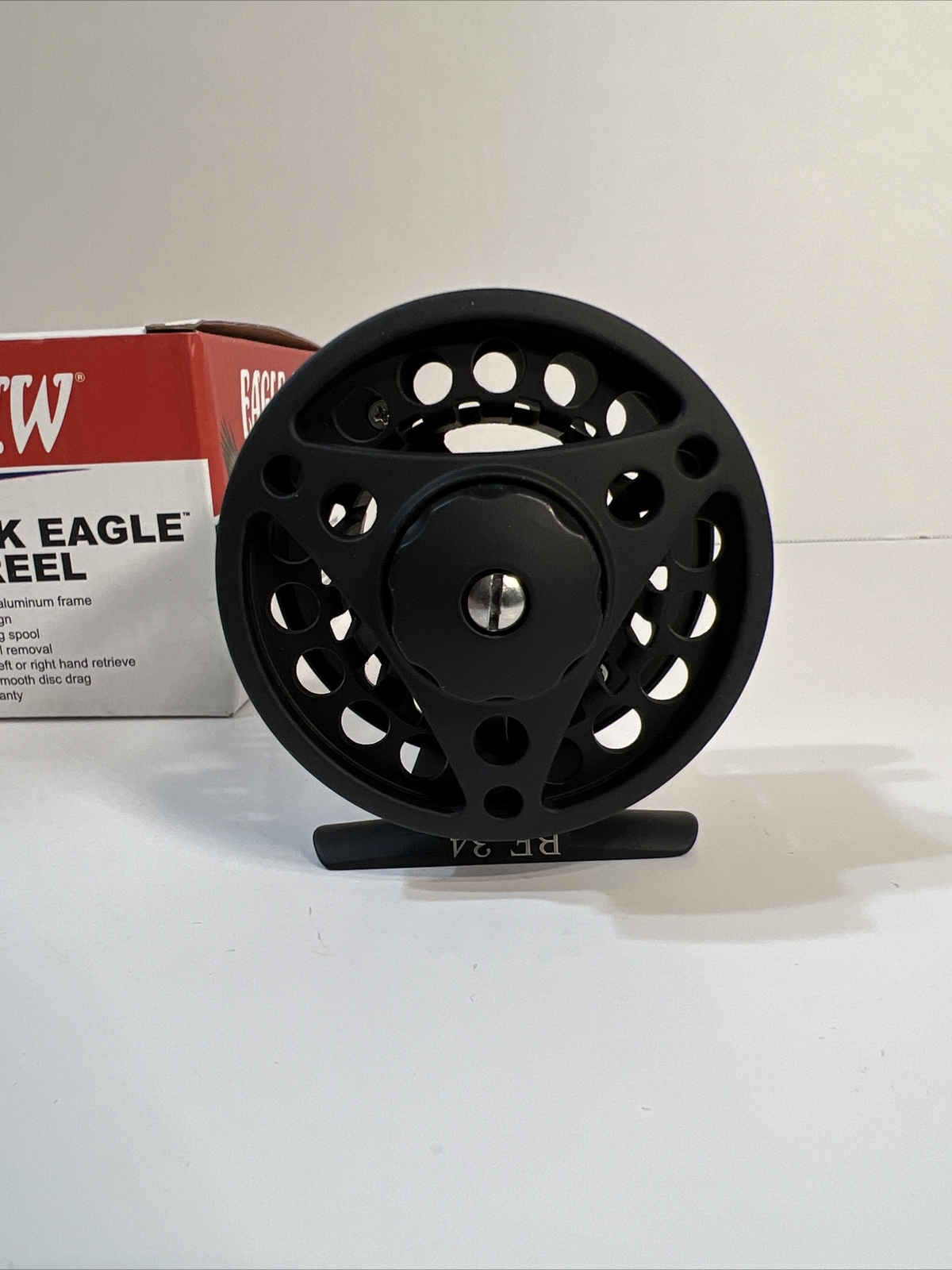 Eagle Claw BE34 Black Eagle Fly Reel Lightweight Cast Aluminum Frame