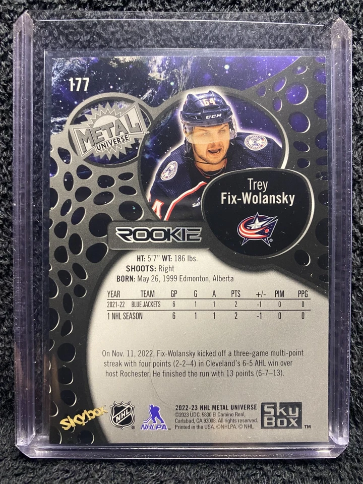 2022-23 SkyBox - Metal Universe Rookie - #177 Trey Fix-Wolansky - Image 2 of 2