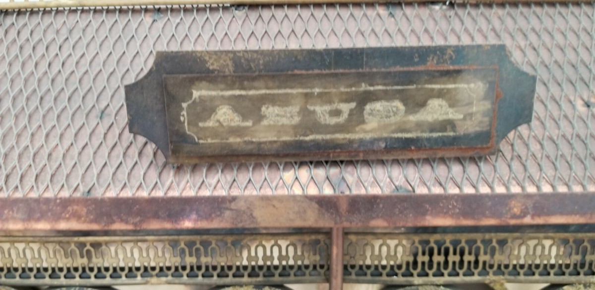 Curtis Jere Large Mixed Metal AZUSA Railroad Whistle Stop Wall