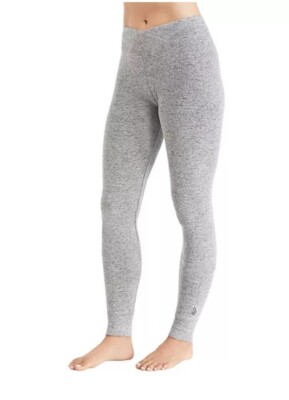 CUDDL DUDS Womens Soft Knit Leggings, Marled Grey, Size S