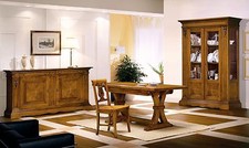 SALA DA PRANZO (CREDENZA+VETRINA ARGENTIERA).DISPONIBILI TAVOLI E SEDIE ABBINATI