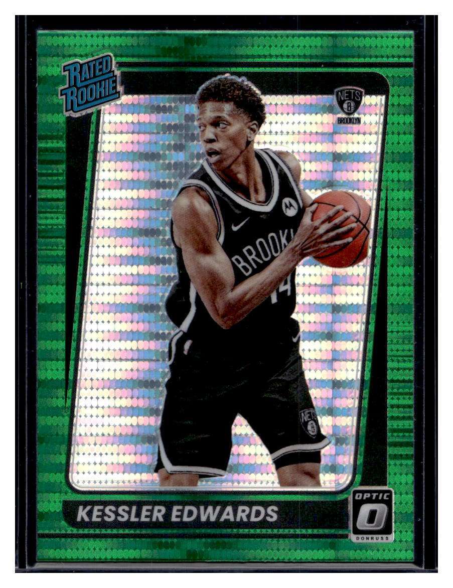 2021-22 Panini Donruss Optic Green Pulsar Prizm #154 Kessler Edwards RC (A)