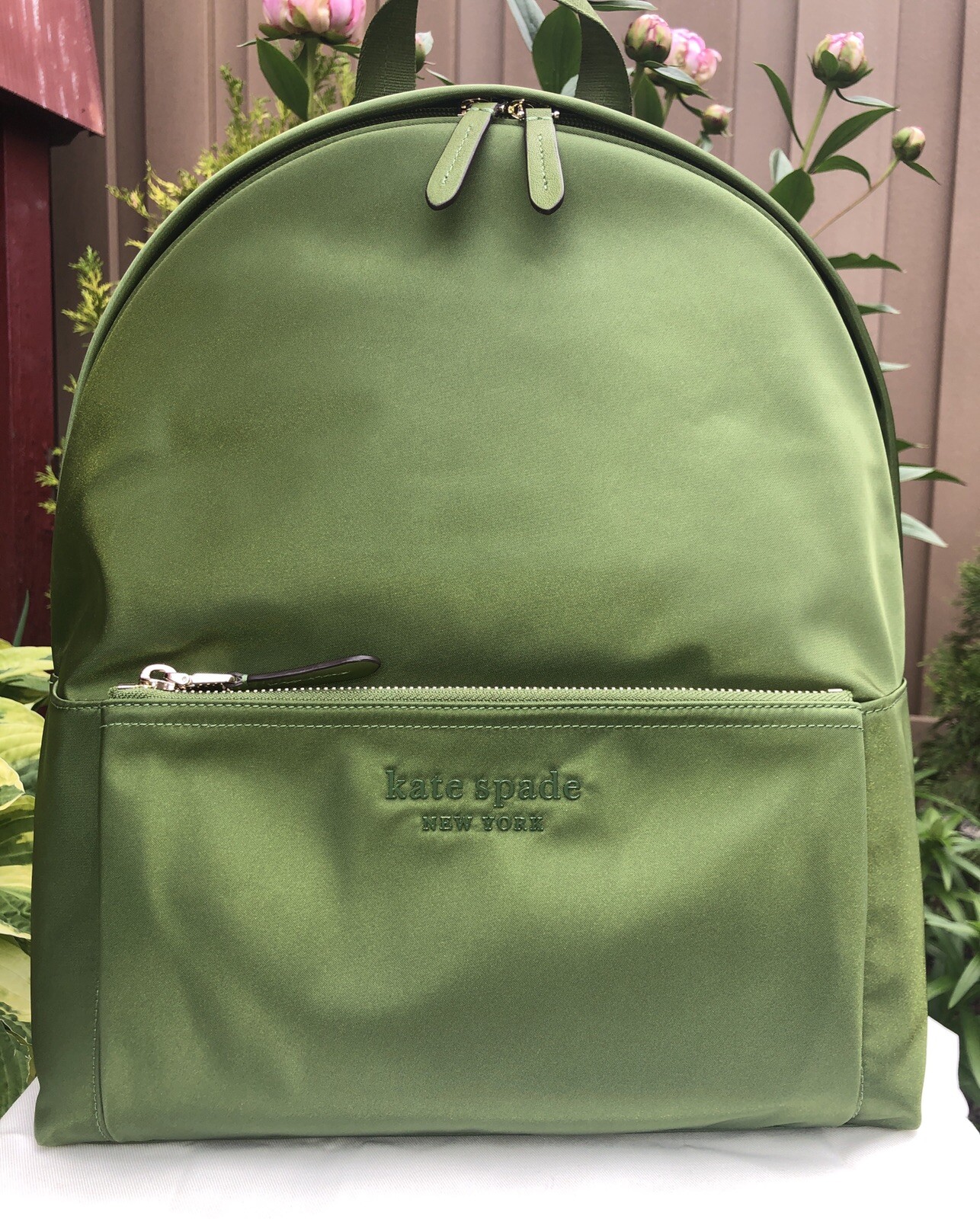 olive green backpack purse