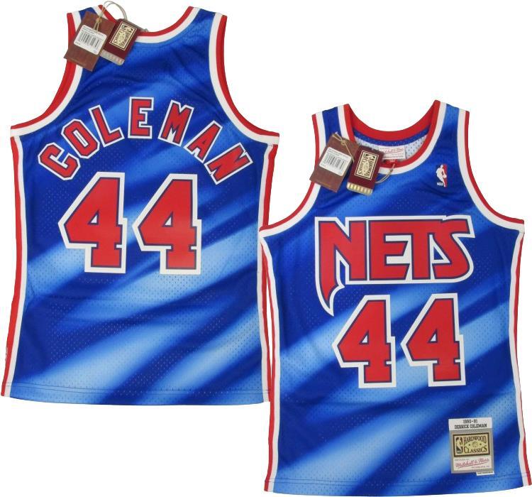 New 1990-91 Derrick Coleman #44 Nets Mens Mitchell & Ness Swingman